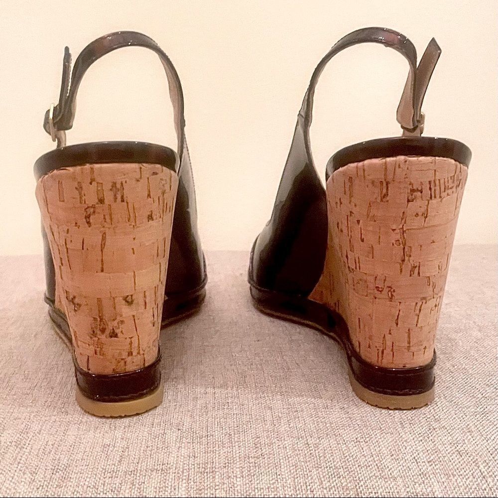 Stuart Weitzman Leopard Wedge Sandals - Picture 8 of 13